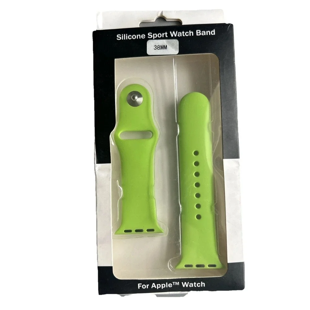 Silicone Sport Watch Band 38 MM For Apple Watch NEW In Box. Box Damaged. Lot of3